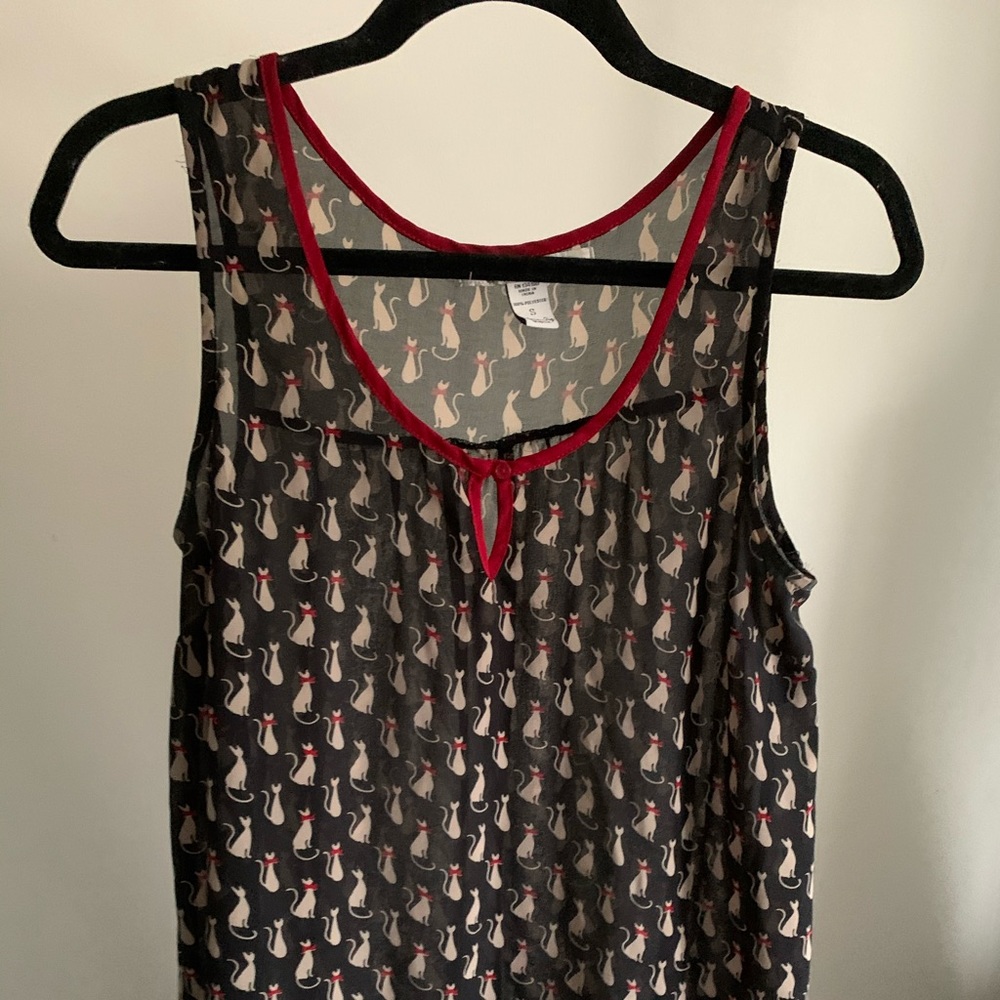 American rag bow tie cat sleeveless top